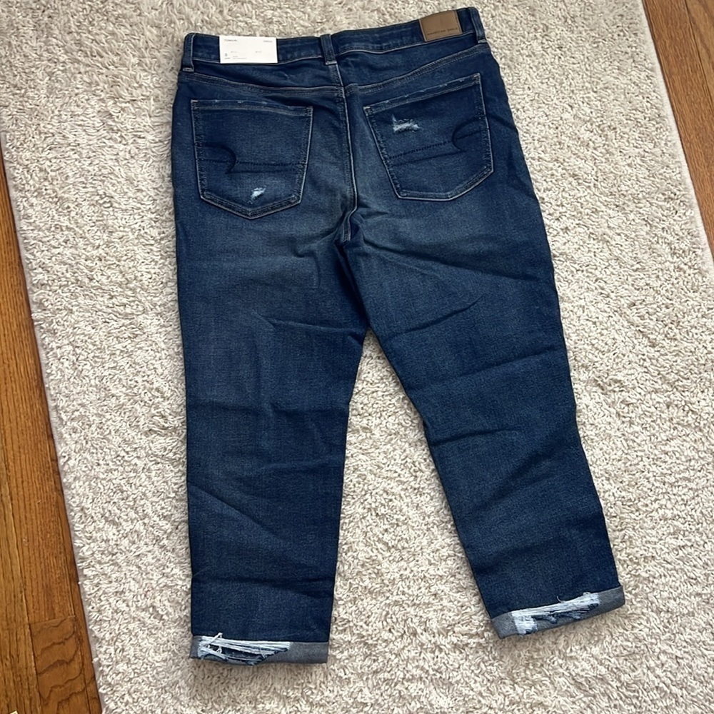 WOMENS AMERICAN EAGLE TOMGIRL VINTAGE JEANS SIZE 8 SHORT NWT - Picture 11 of 12